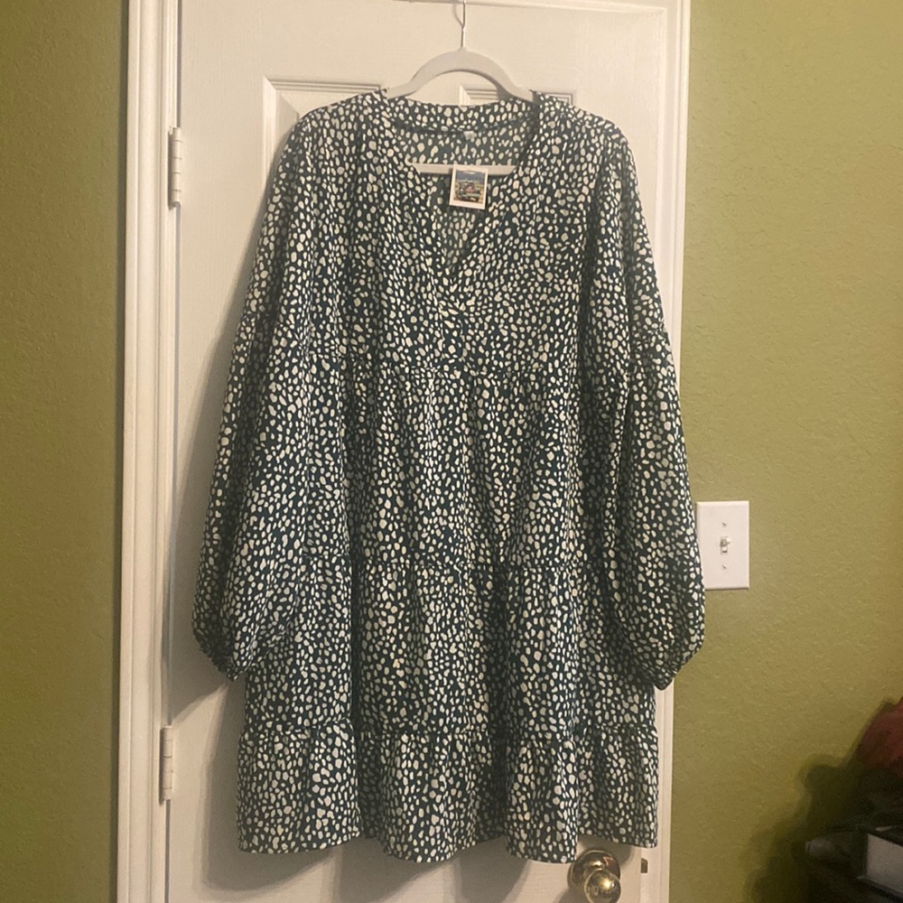 New green and white Umgee Dress. Purchased from a boutique.